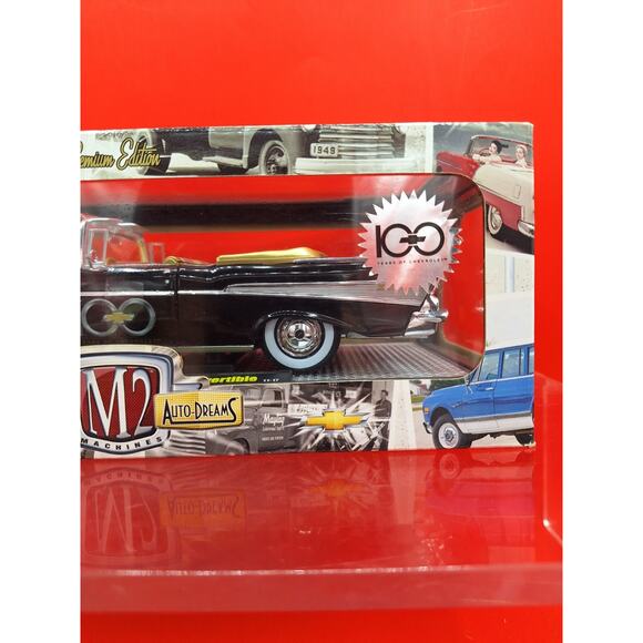 1957 Chevy Bel Air Convertible M2 Premium Edition 100 Years On Chevrolet 1/24 - Picture 2 of 11